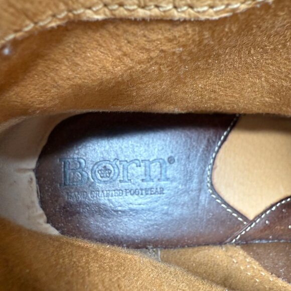 Born Mens Size 10.5M Brown Leather Lace-Up Chukka Ankle Boots - Picture 4 of 9